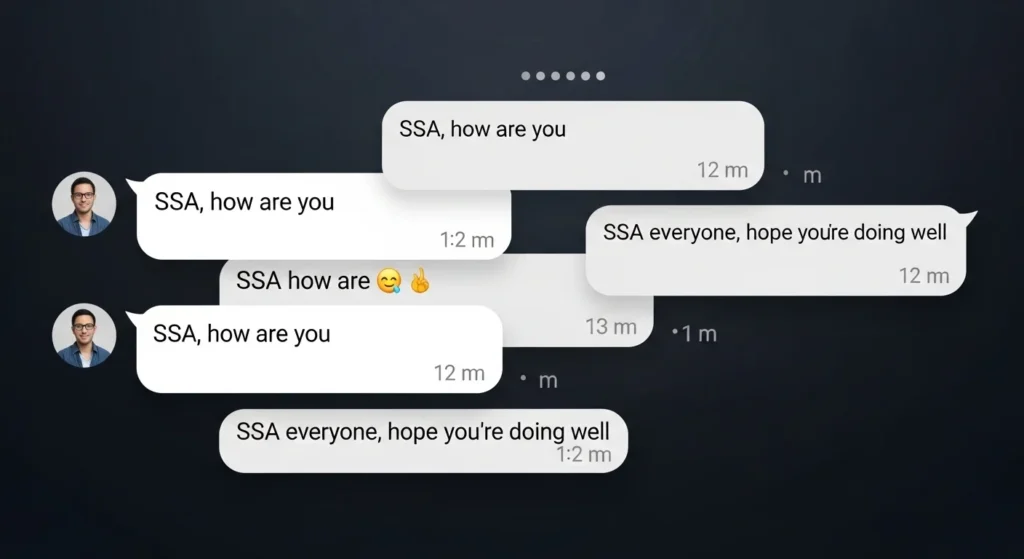 Examples of SSA Meaning in Text in Sentences