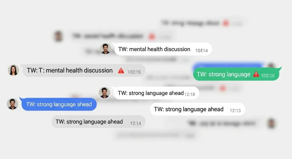 Examples of TW Meaning in Text in Sentences