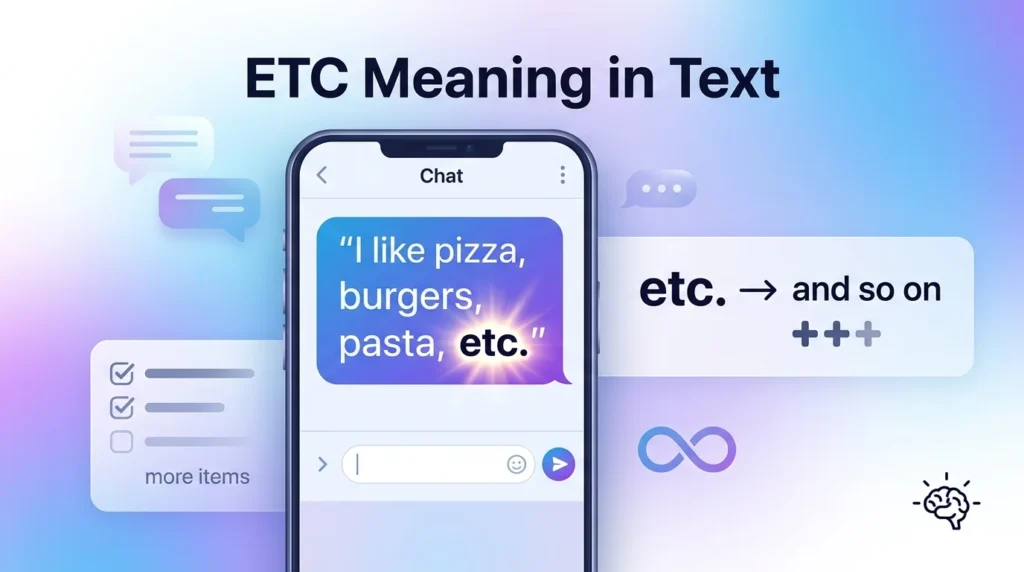 ETC Meaning in Text