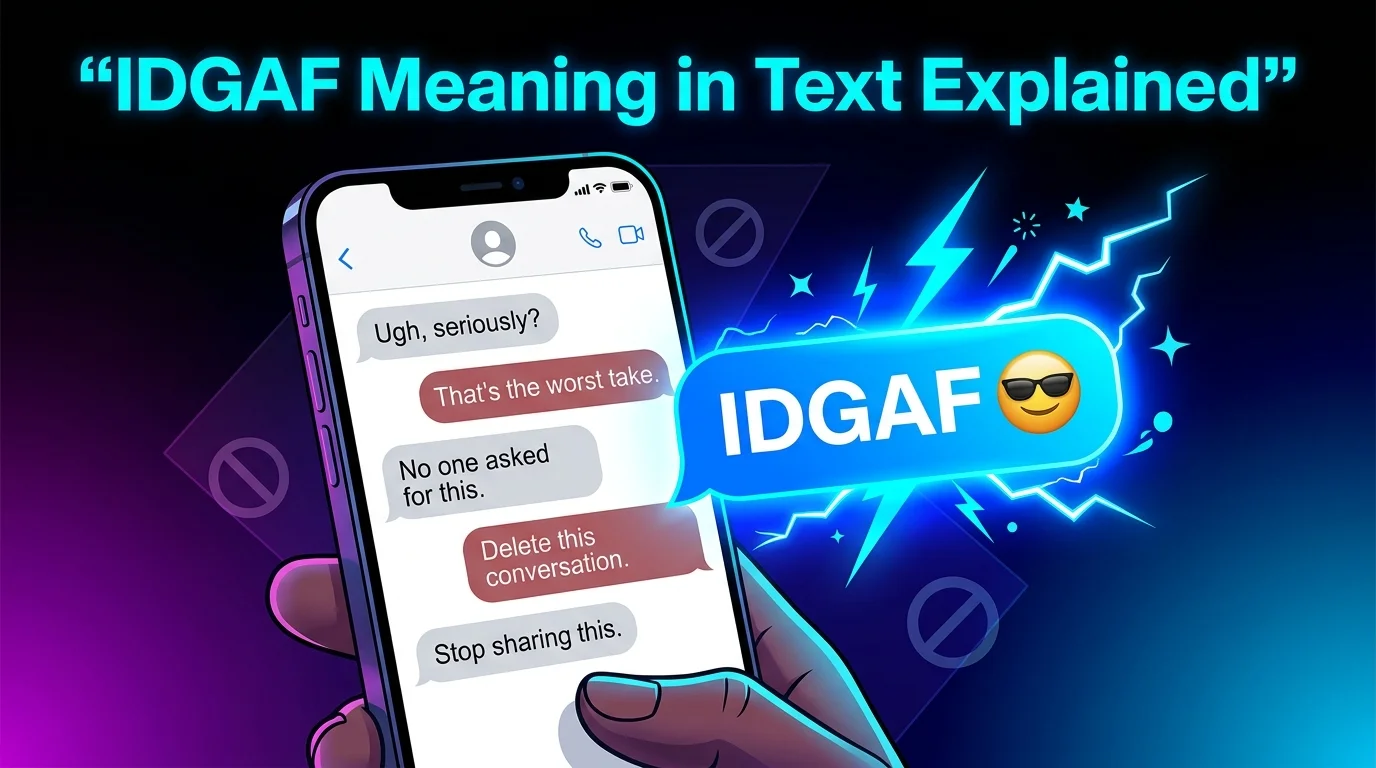 IDGAF Meaning in Text
