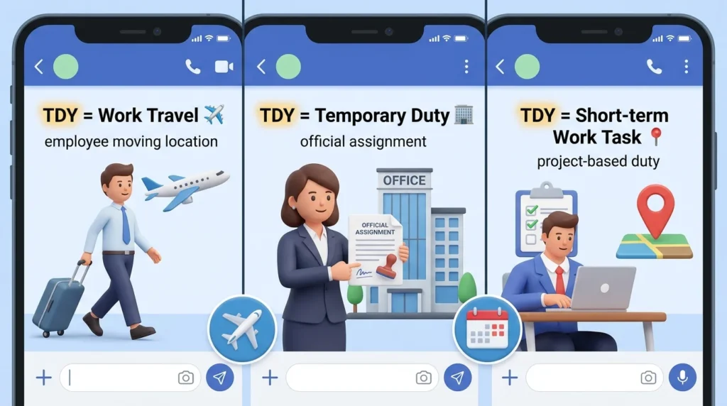 What Does TDY Meaning in Text?
