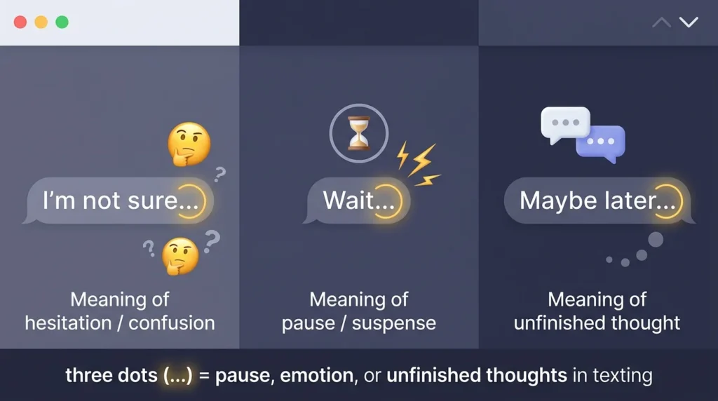 What Does Three Dots Meaning in Text