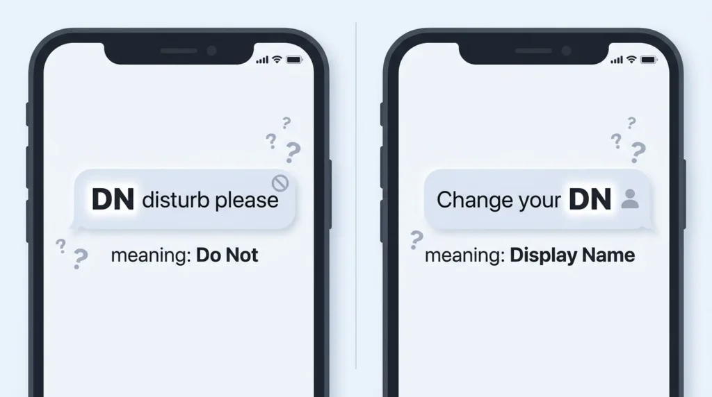 What Does DN Meaning in Text