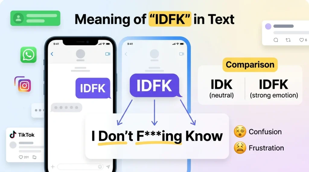 What Does IDFK Mean in Text