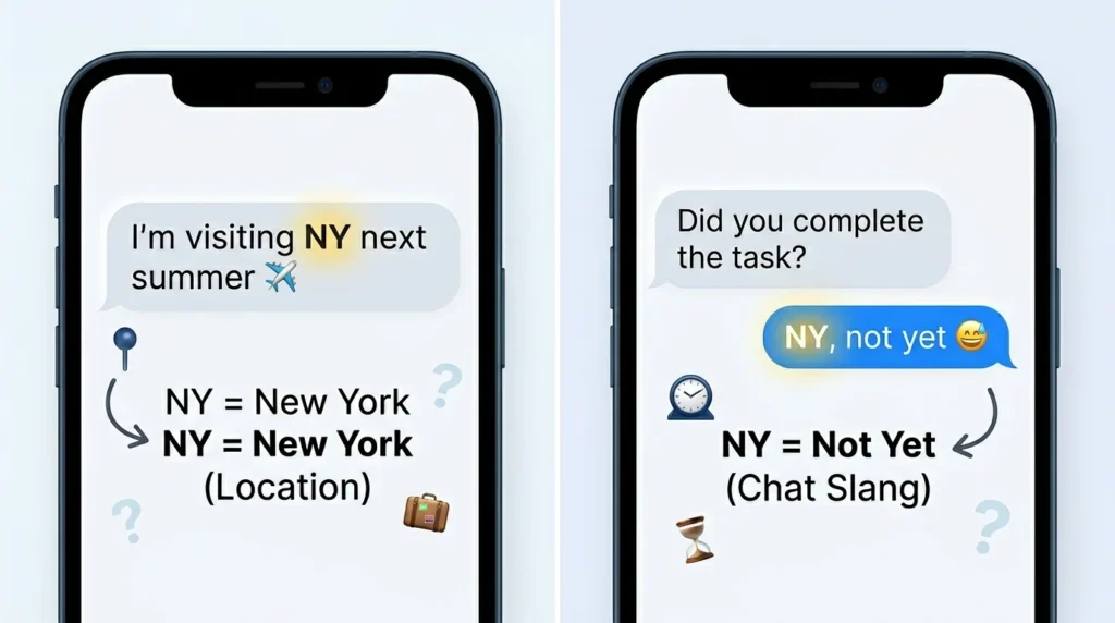 What Does NY Meaning in Text?