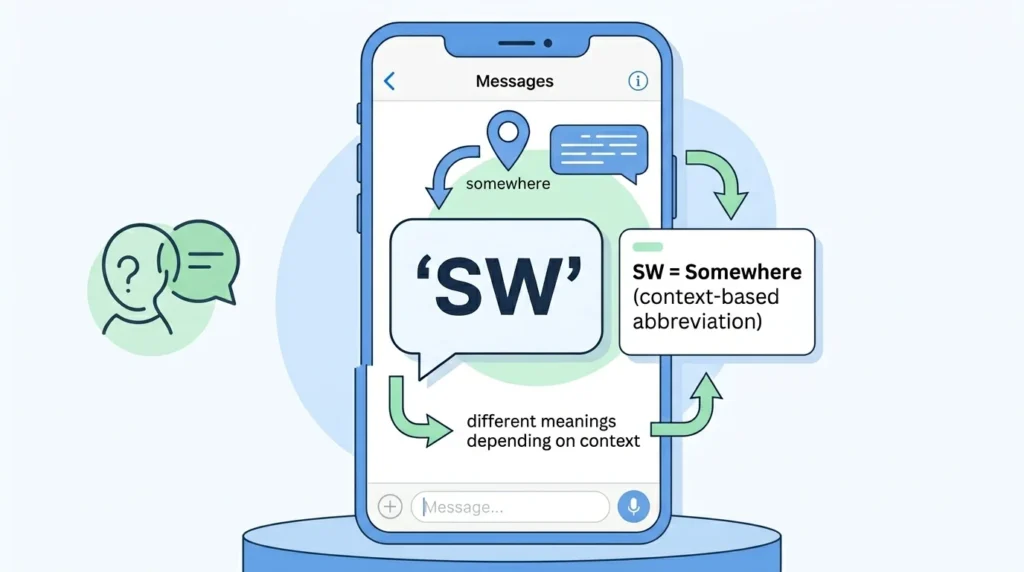 What Does SW Meaning in Text?