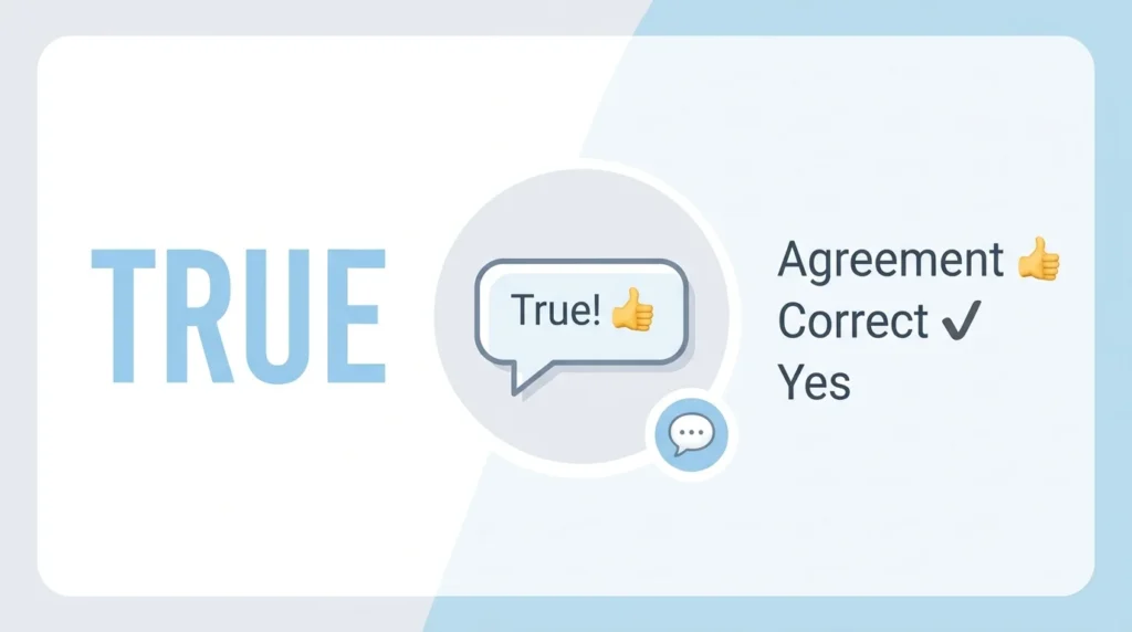 What Does TRUE Meaning in Text?