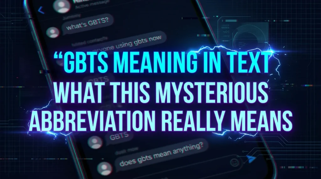 What Does GBTS Meaning in Text?