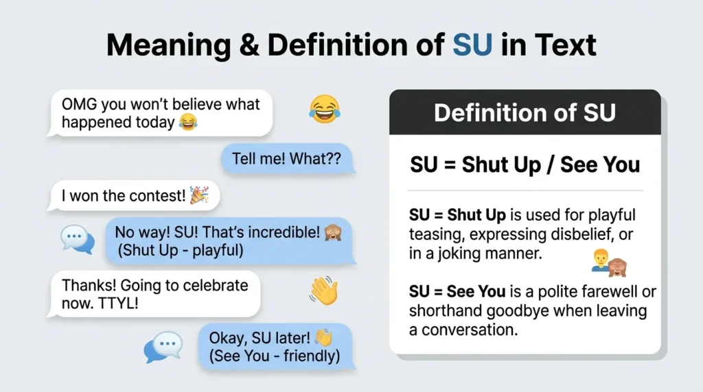 What Does SU Meaning in Text?