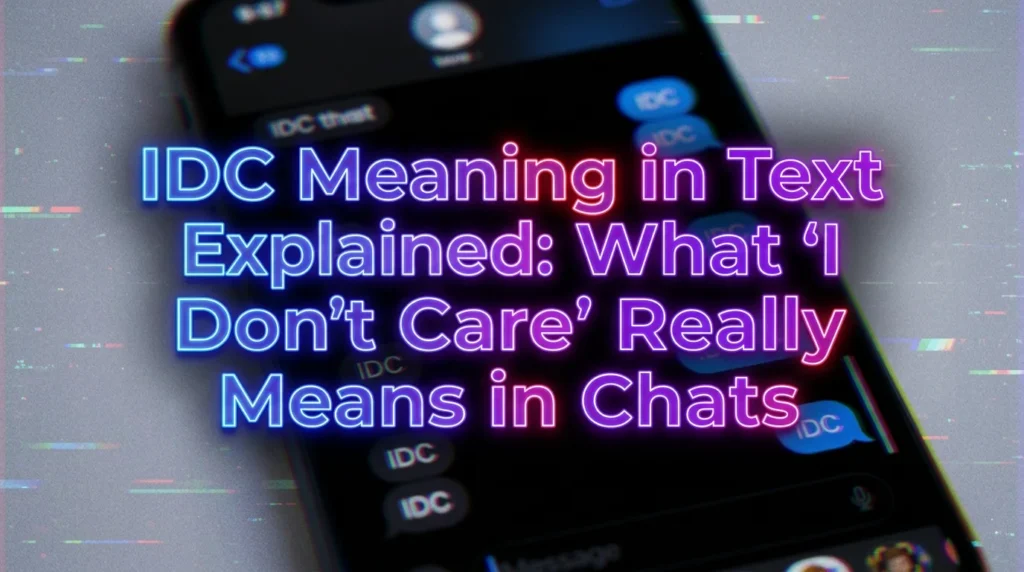 What Does IDC Meaning in Text?