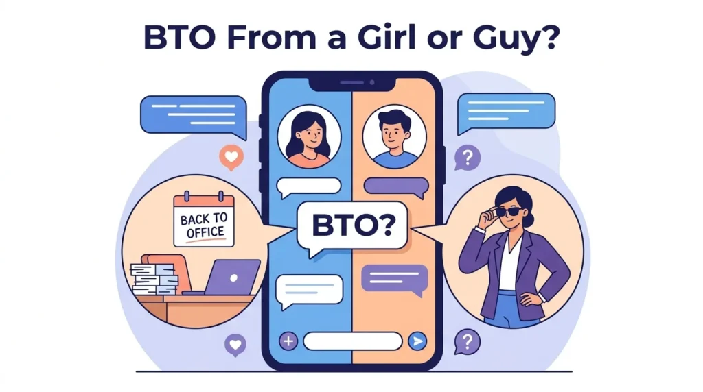 BTO Meaning in Text From a Girl