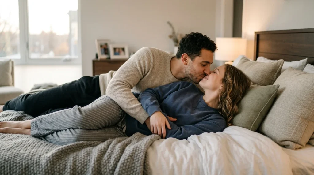Horizontally kiss meaning
