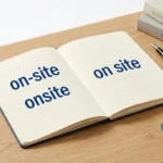Onsite or On Site or On-Site Which Is Correct