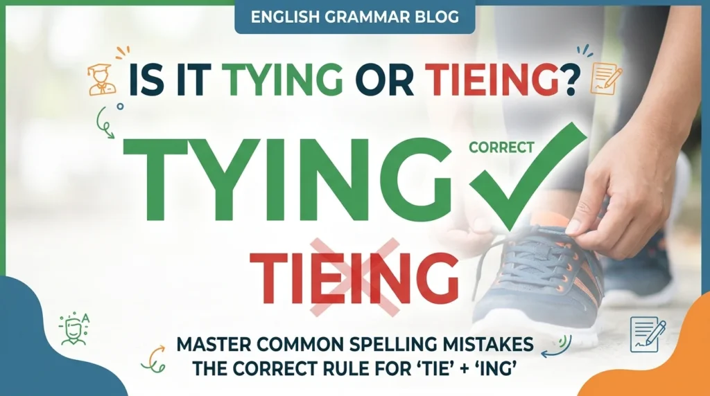 Tying or Tieing