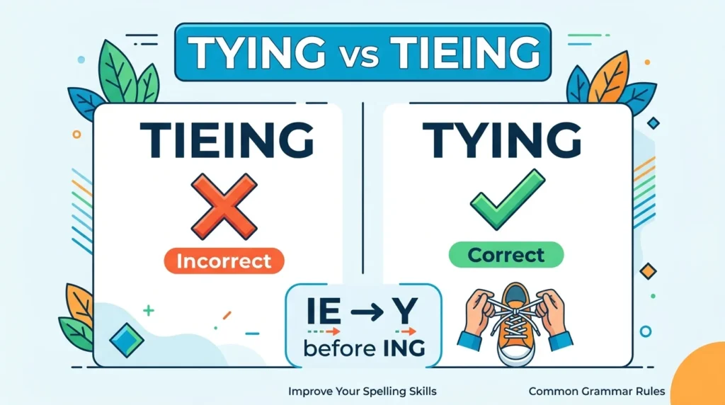 Tying vs. Tieing Comparison